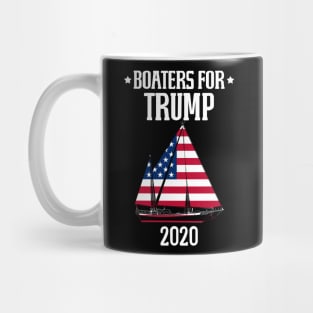 Sailboat Boaters For Trump 2020 Graphic Design Mug